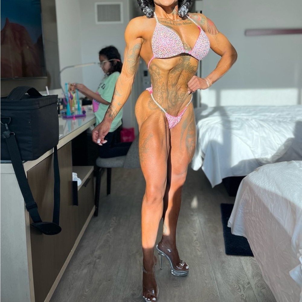 Barbie Pink Glitter Wellness Competition Bikini